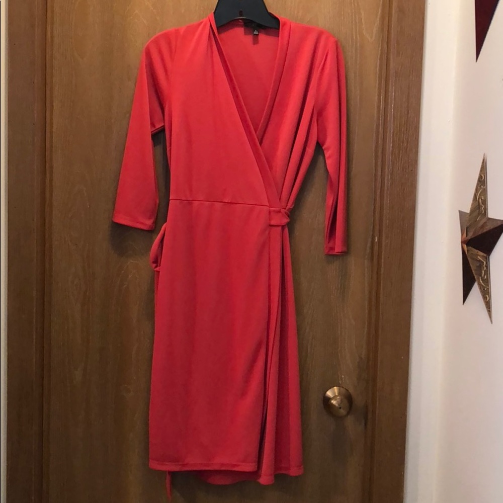 NWOT Coral wrap dress
